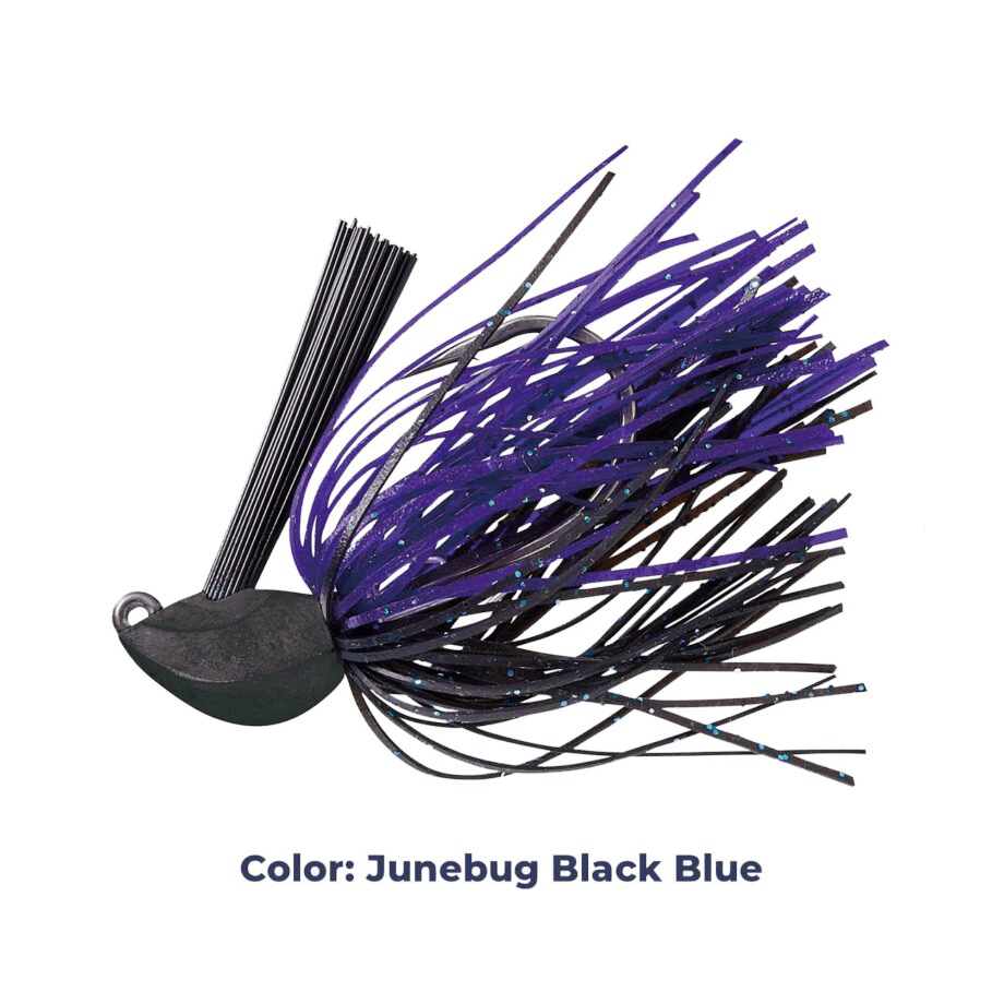 KING COBRA JIG JUNEBUG BLACK BLUE