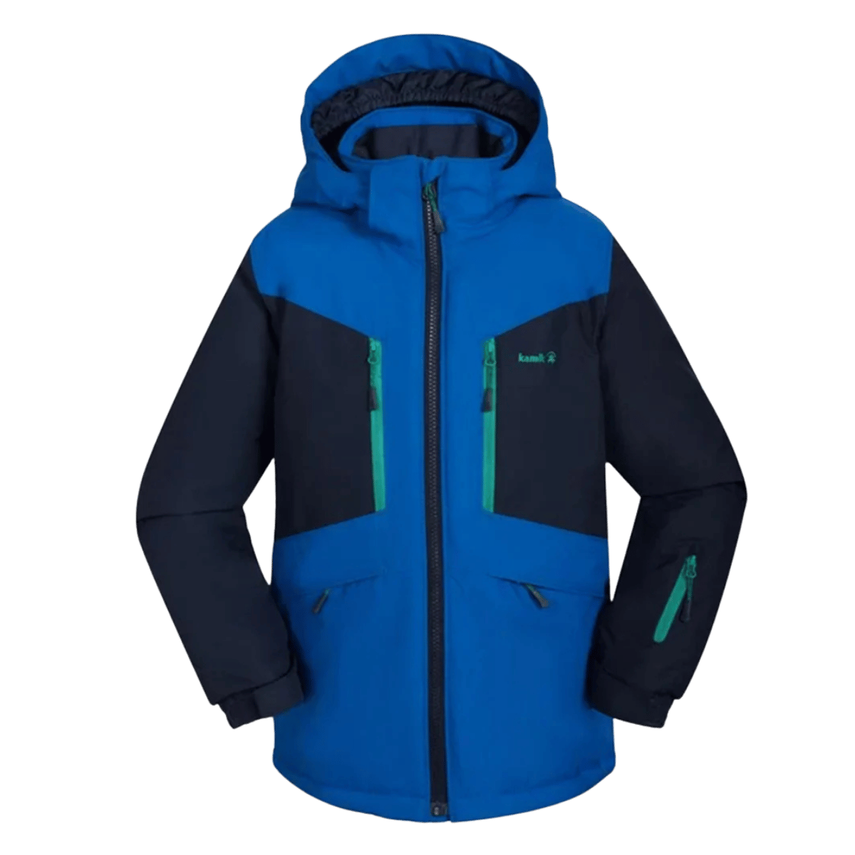 KAMIK MAX COLORBLOCK KIDS INSULATED JACKET - ROYAL/MIDNIGHT - MAIN IMAGE