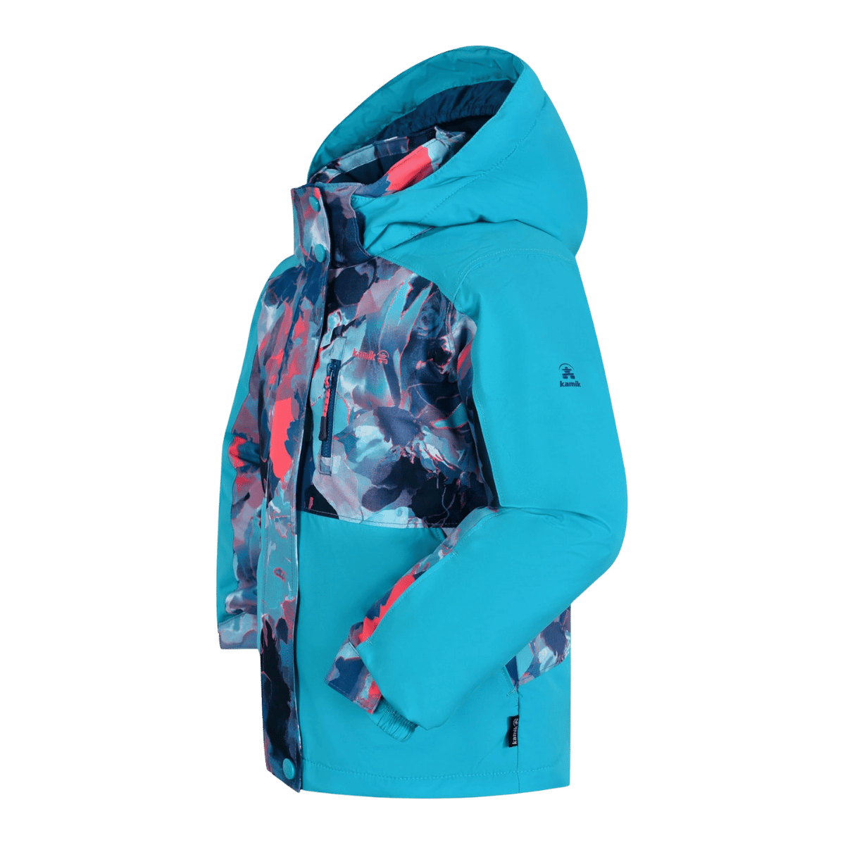 KAMIK MIRABEL -32°C KIDS INSULATED JACKET - CYAN_SIDEVIEW