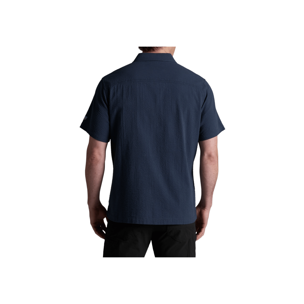 KUHL MEN'S KASTAWAY SHORT SLEEVE - PIRATE BLUE - BACK VIEW
