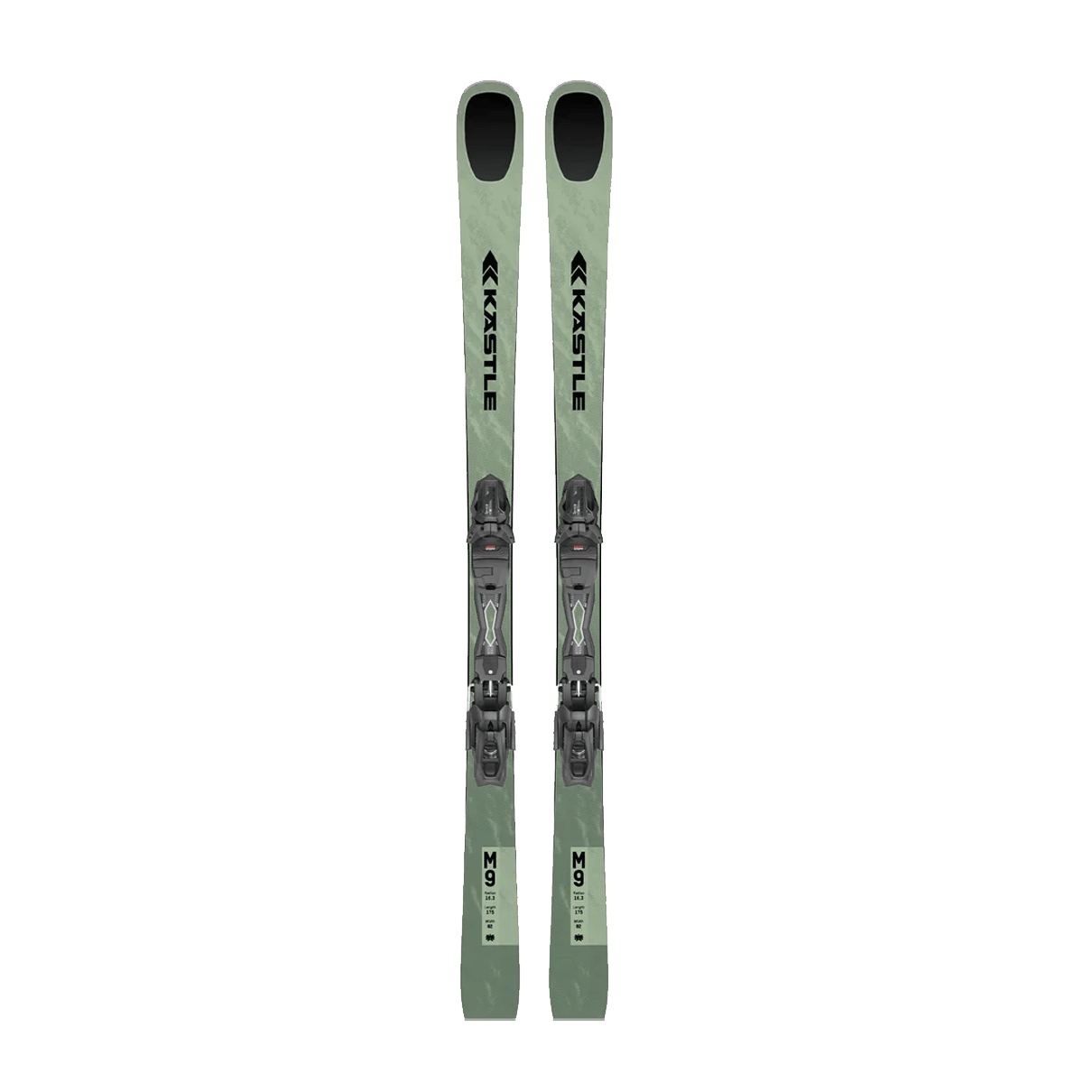 KASTLE M9 82 SKIS + K12 TRI GW BINDINGS 2025 TOP GRAPHIC VIEW