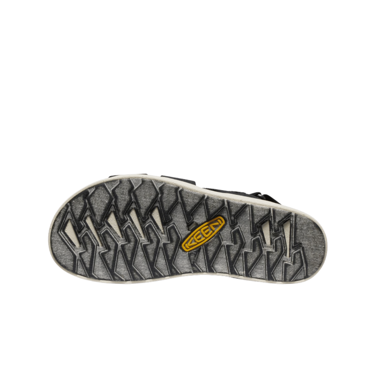 KEEN WOMEN'S ELLE CRISS CROSS - BLACK/BIRCH - OUTSOLE VIEW