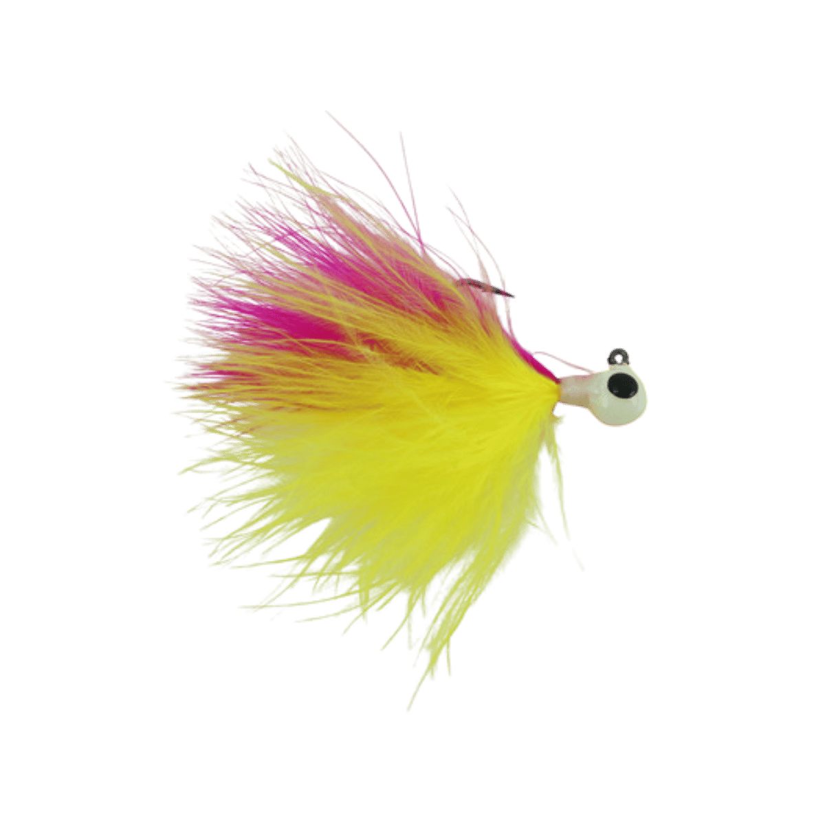 KENDERS MARABOU TUNGSTEN JIG - PINK/CHARTREUSE