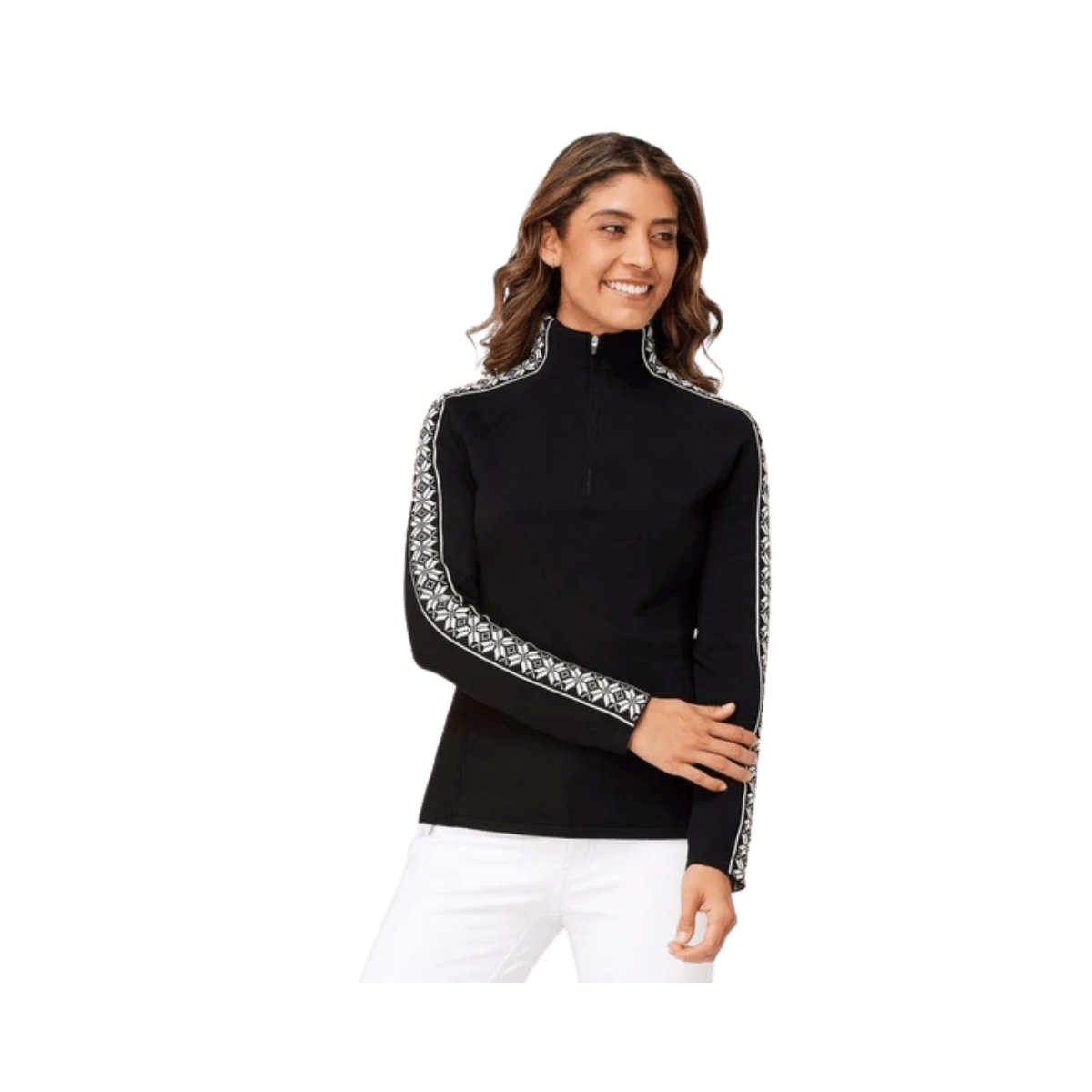 KRIMSON KLOVER W SLALOM ZIP NECK SWEATER BLACK