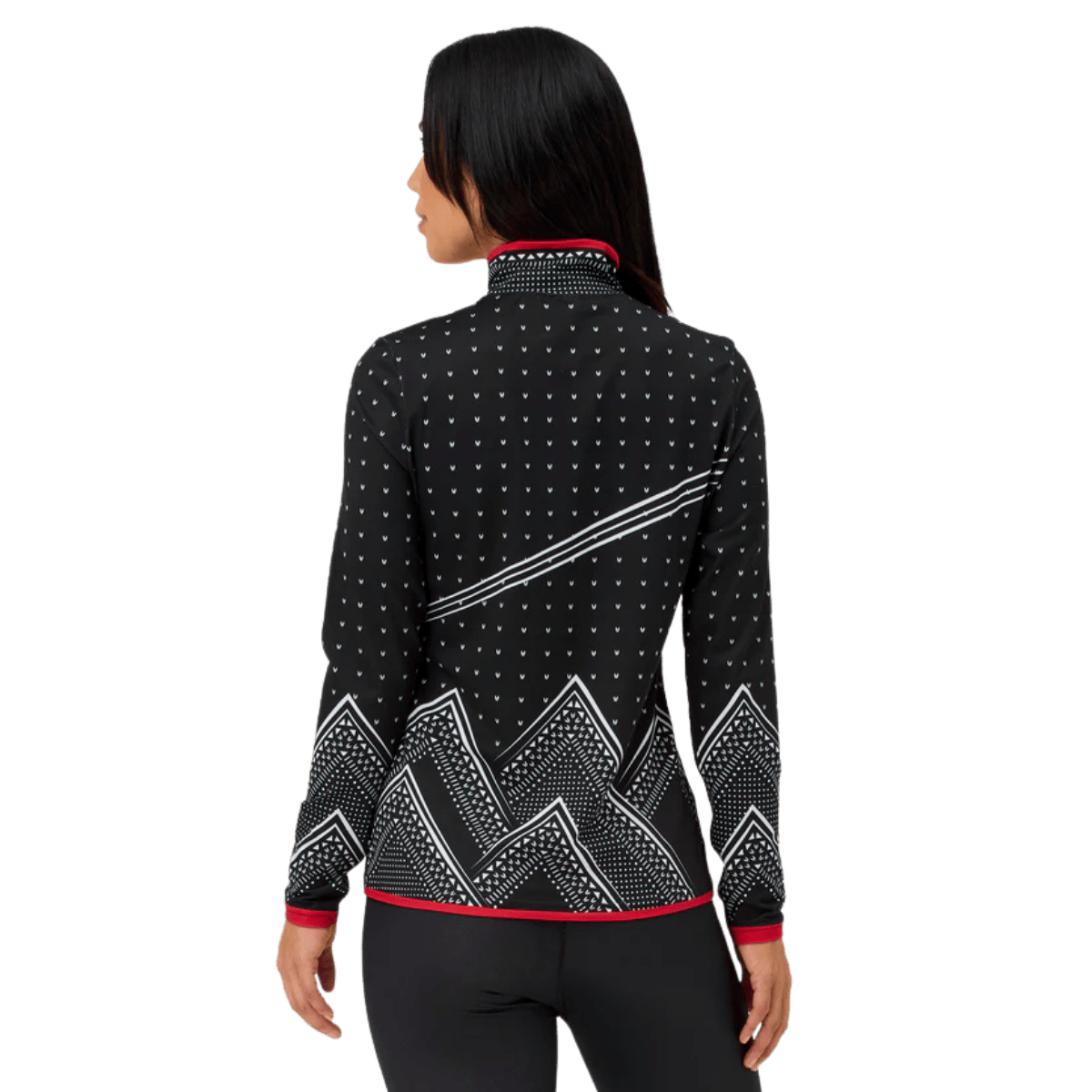KRIMSON KLOVER WOMEN'S ADRENALINE 1/4 ZIP BASELAYER - BLACK_BACK ANGLE