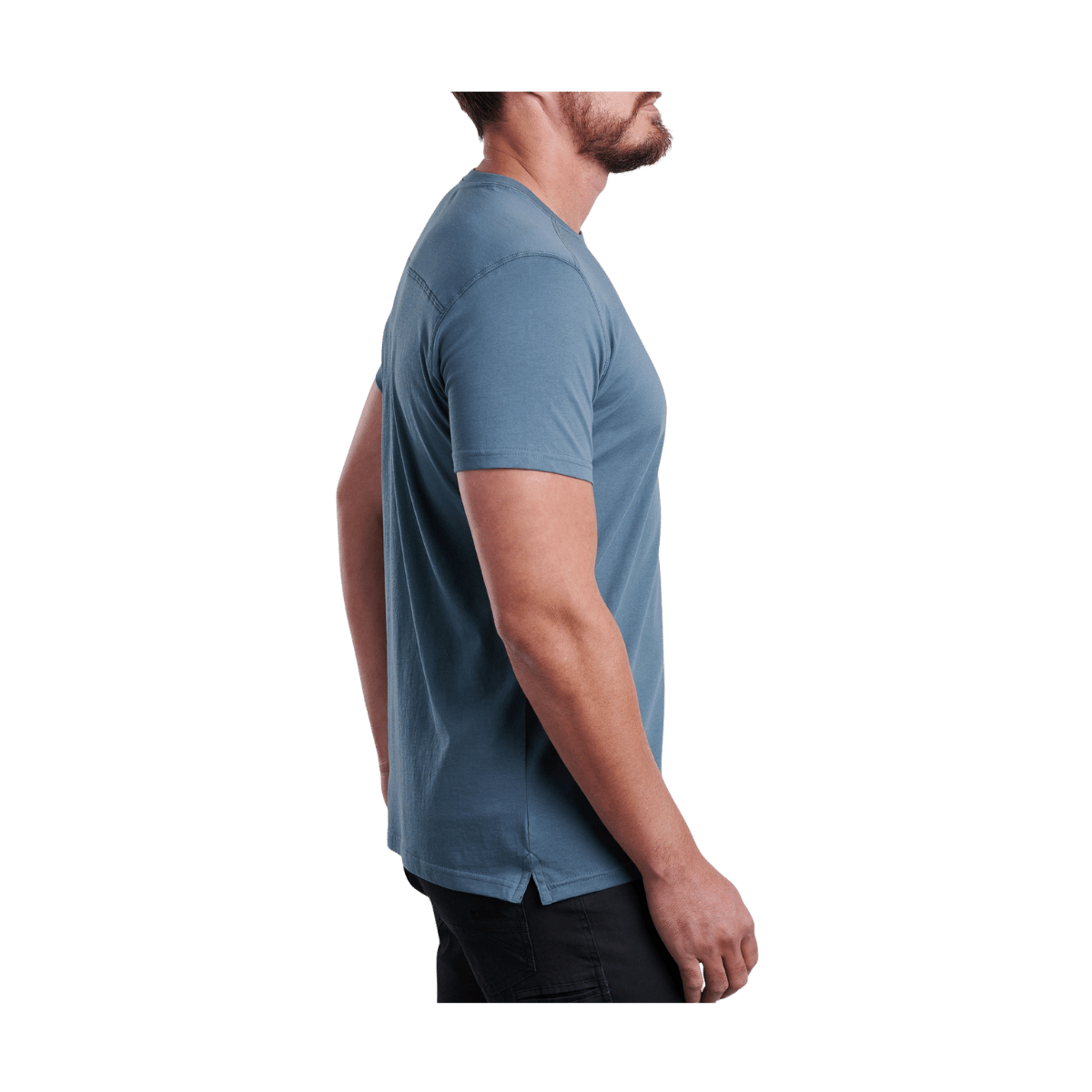 KUHL BRAVADO SHORT SLEEVE TEE - DEEP WATERS - SIDE VIEW