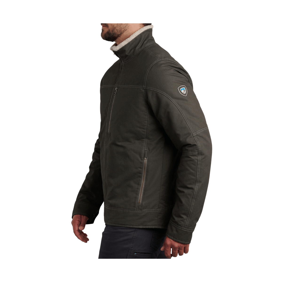 KUHL BURR INSULATED JACKET - GUN METAL - SIDE VIEW