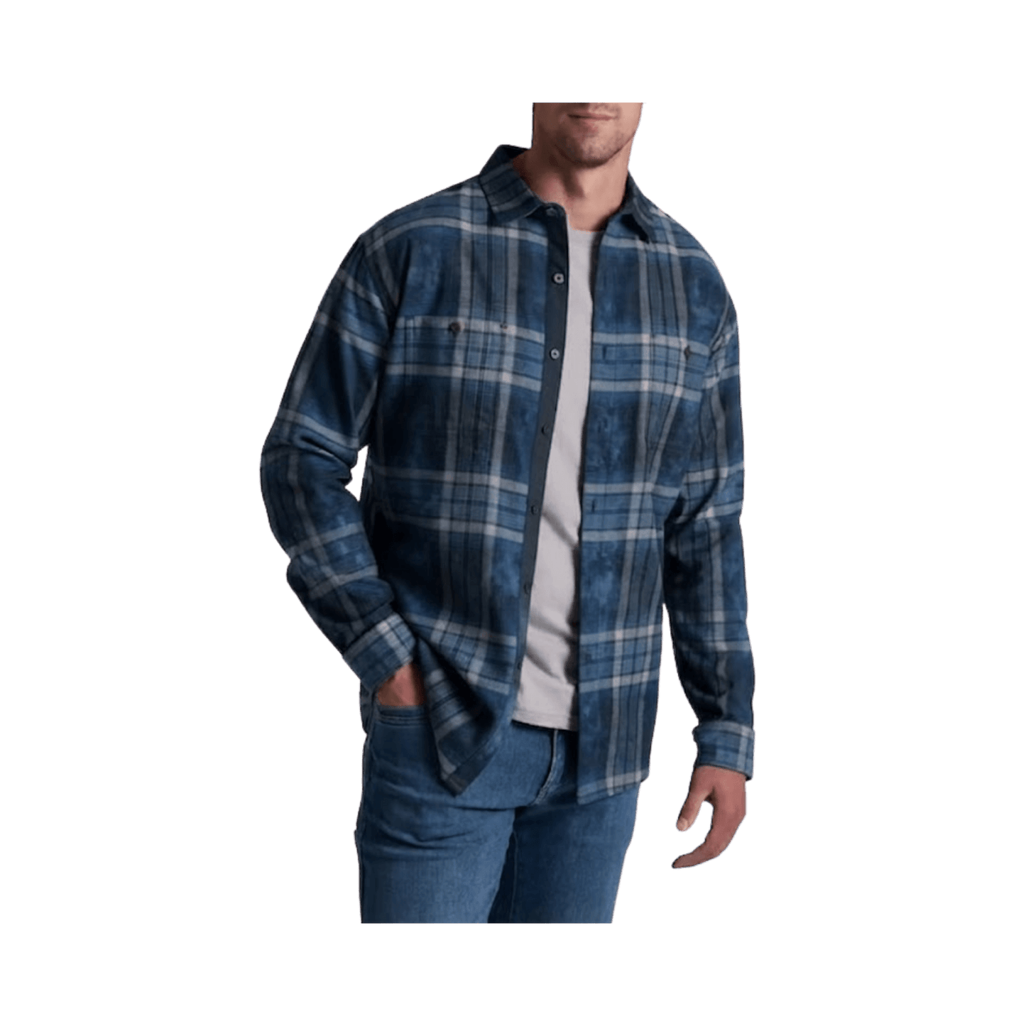 KUHL FUGITIVE FLANNEL LS MIXED INDIGO