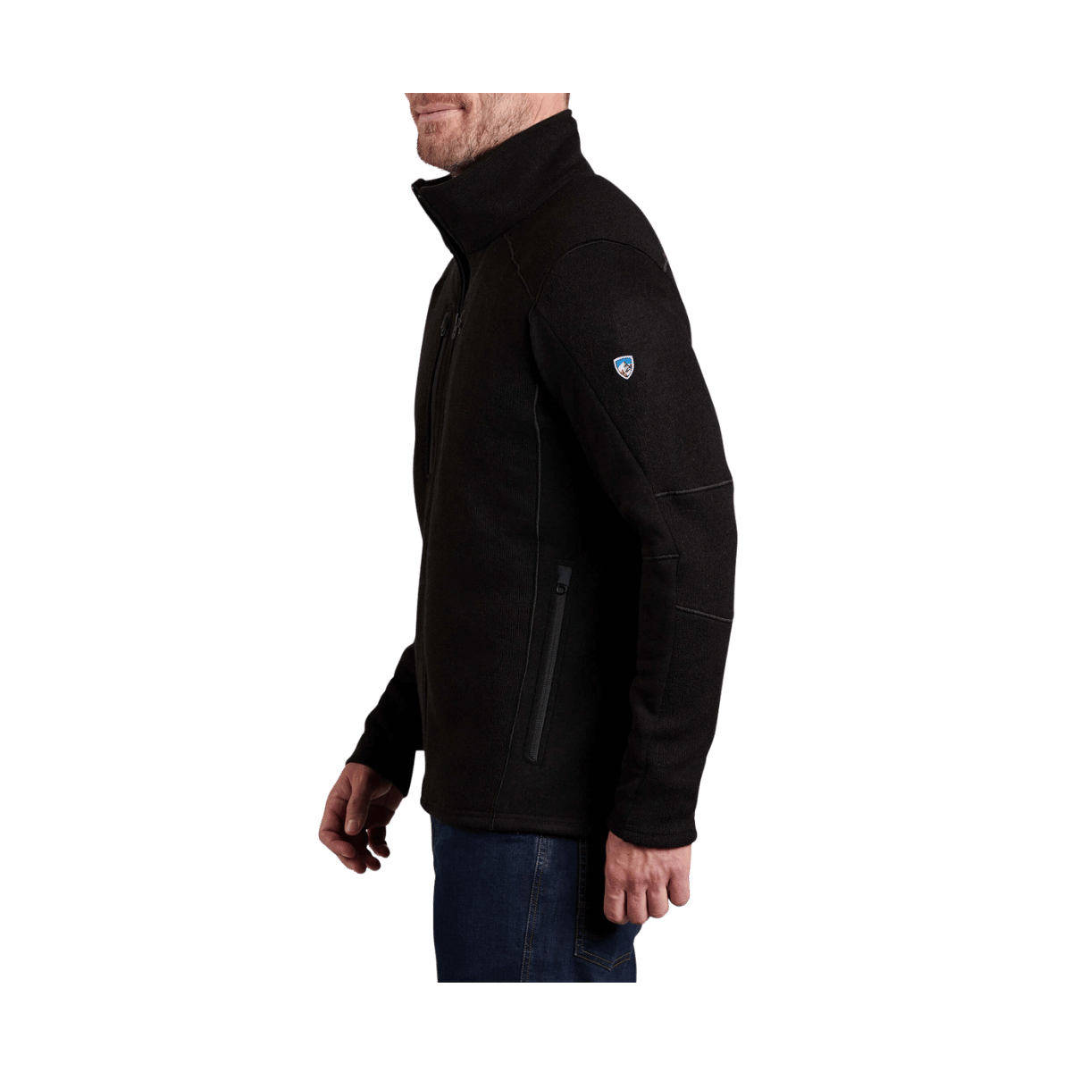 KUHL INTERCEPTR FULL ZIP - BLACK - SIDE VIEW
