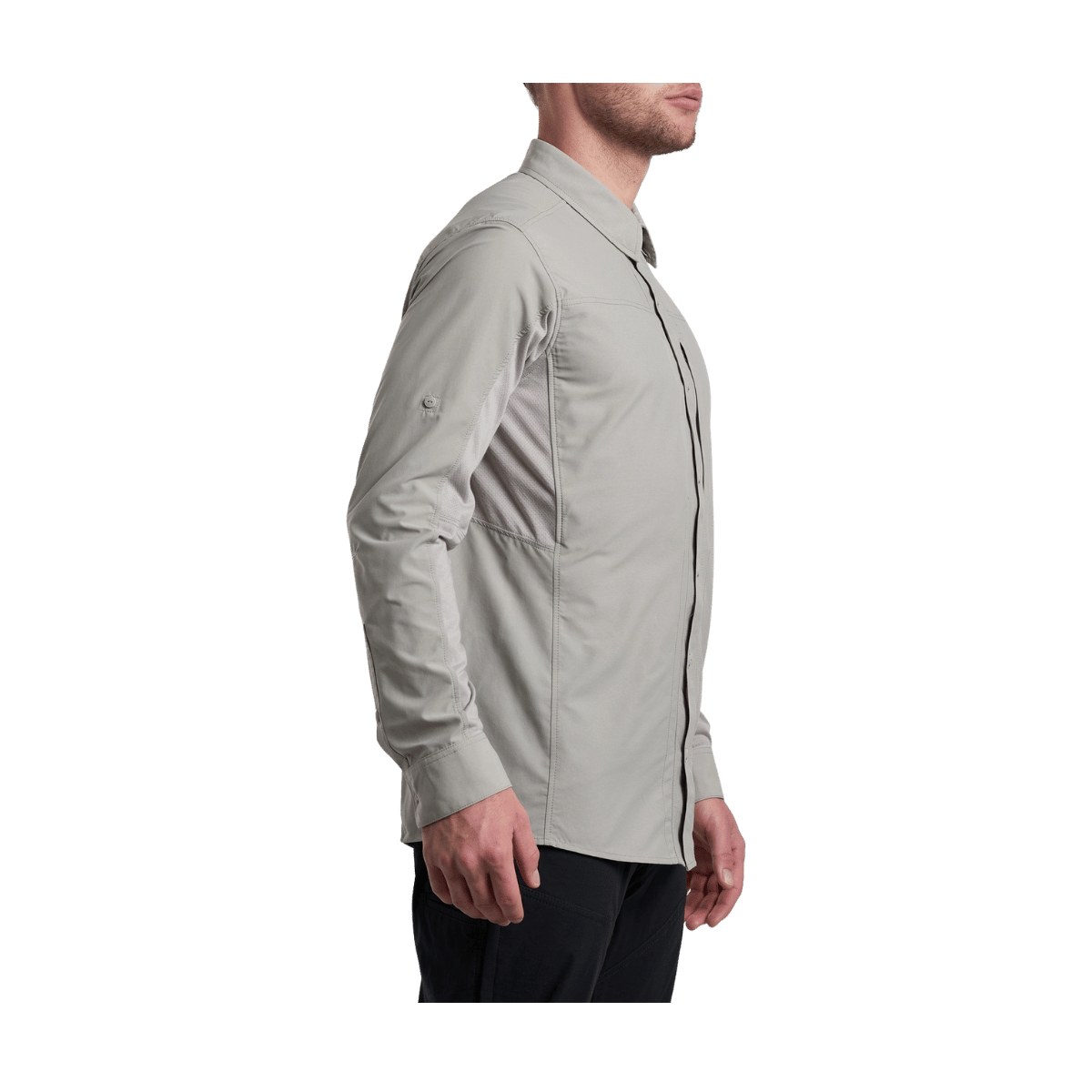KUHL MEN'S AIRSPEED LONG SLEEVE SHIRT - CLOUD GRAY - BACK VIEW