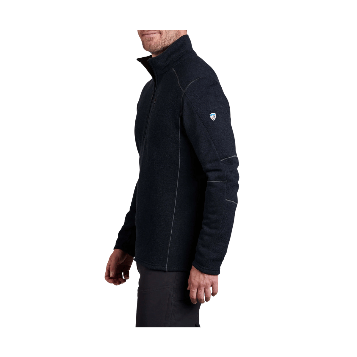 KUHL MEN'S INTERCEPTR 1/4 ZIP - MUTINY BLUE - SIDE VIEW