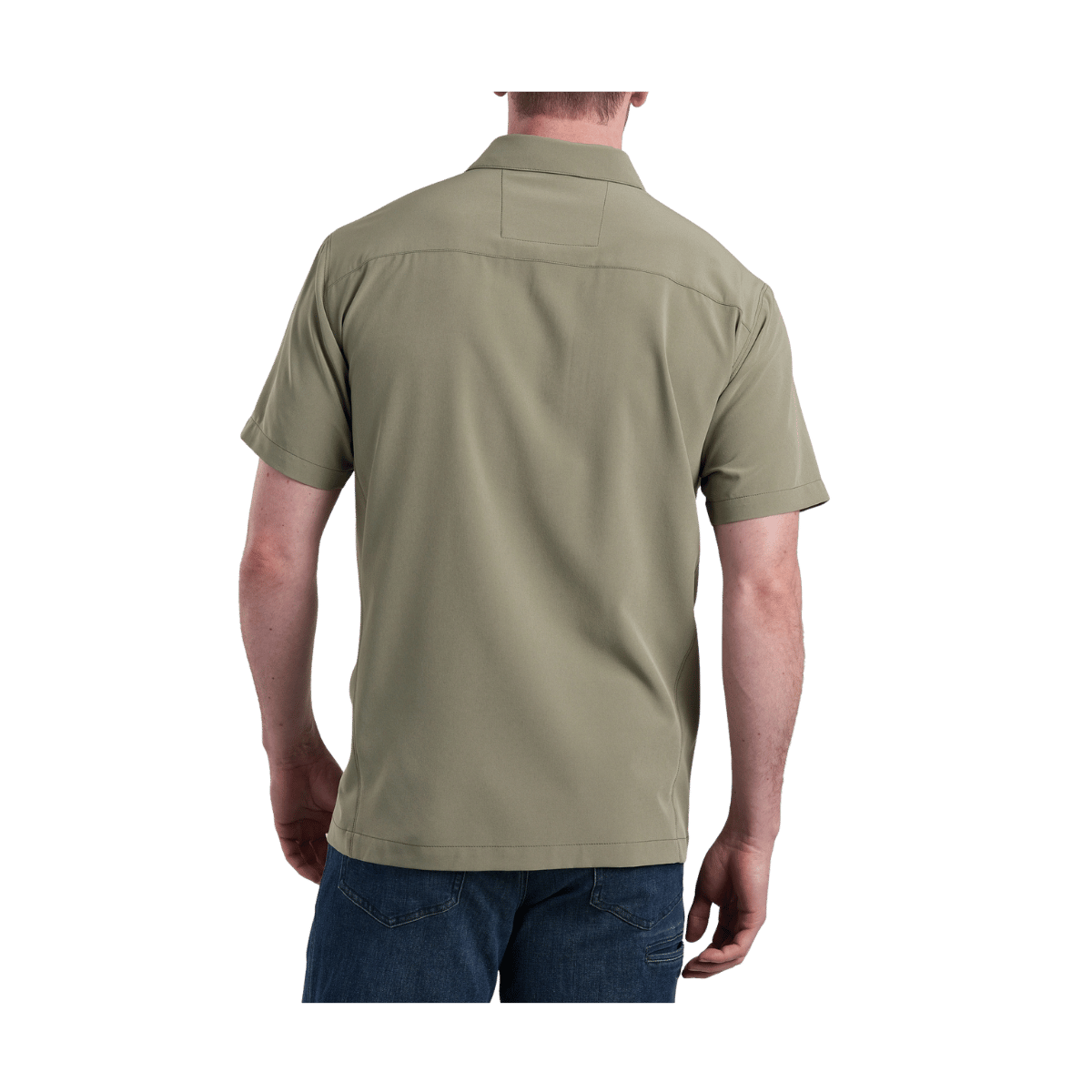 KUHL MEN'S RENEGADE SHORT SLEEVE SHIRT - LUNAR GREEN - BACK VIEW
