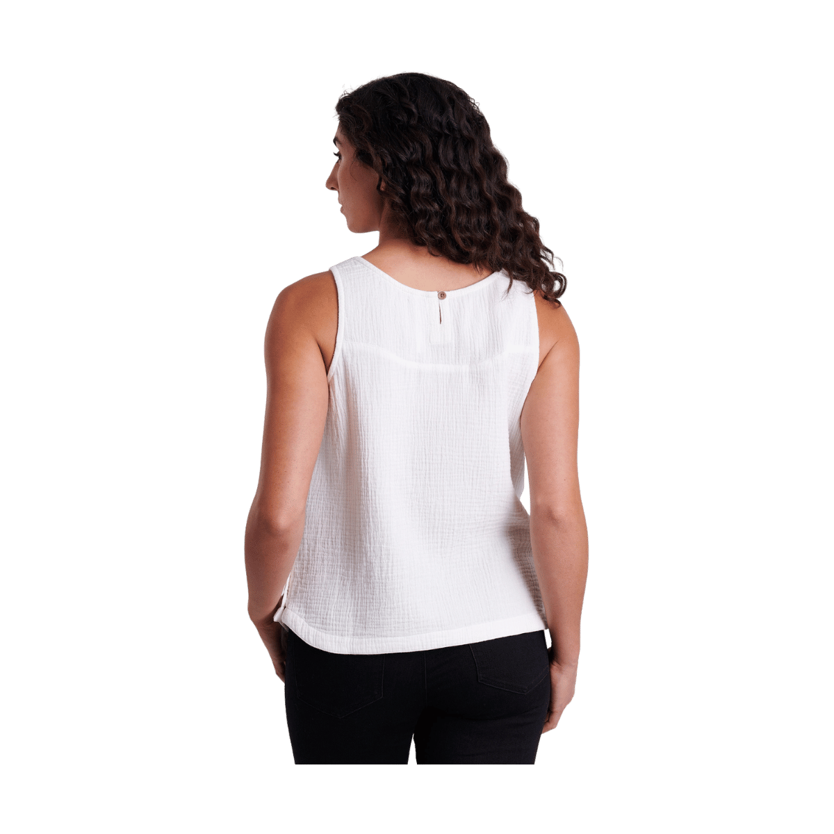 KUHL WOMEN'S KLOVER TANK TOP - WHITE - BACK VIEW