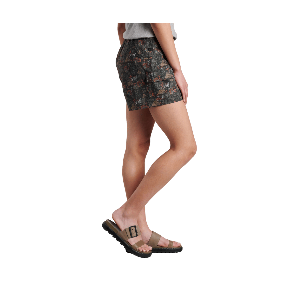 KUHL WOMEN'S KRUISER GETAWAY SHORT 3" - CARBON WOODLAND - SIDE VIEW