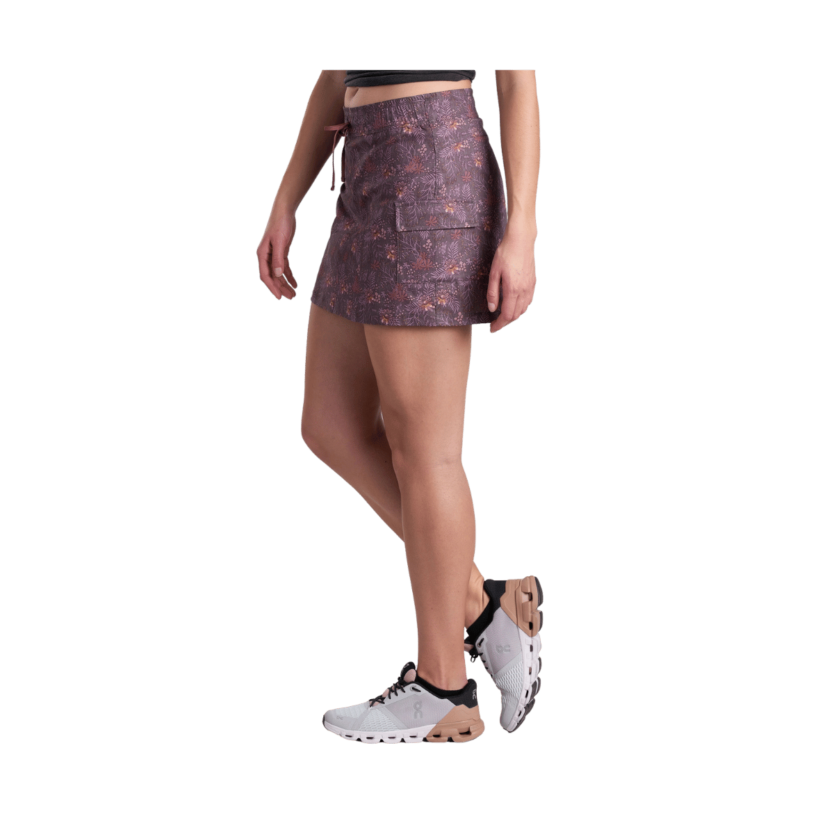 KUHL WOMEN'S KRUISER GETAWAY SKORT - MAUVE WOODLAND - SIDE VIEW