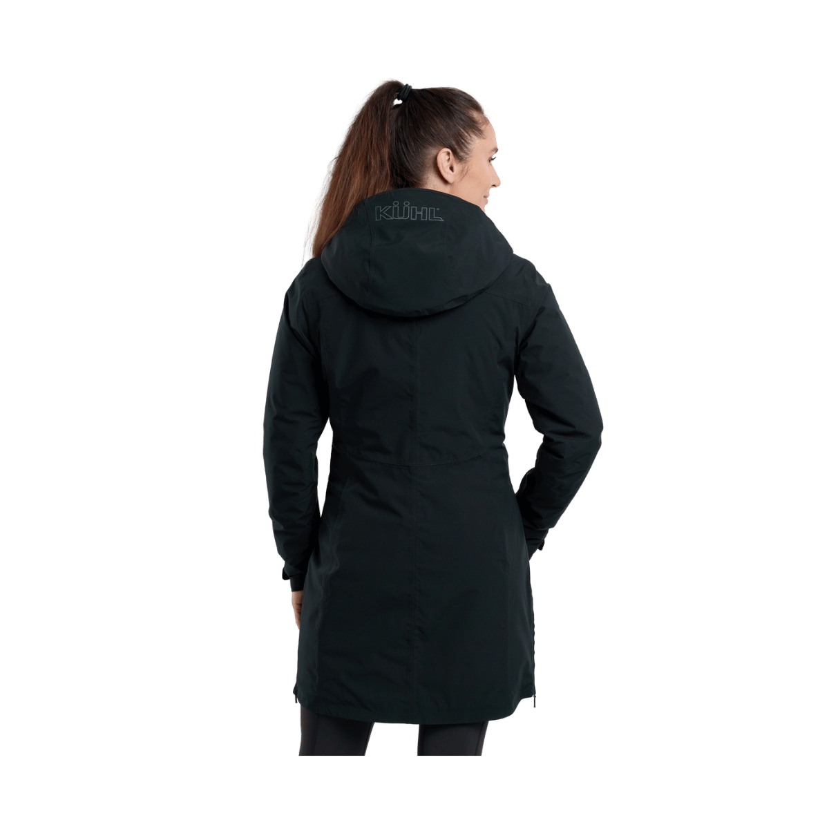 KUHL WOMEN'S STRETCH VOYAGR INSULATED COAT - BLACKOUT - BACK VIEW