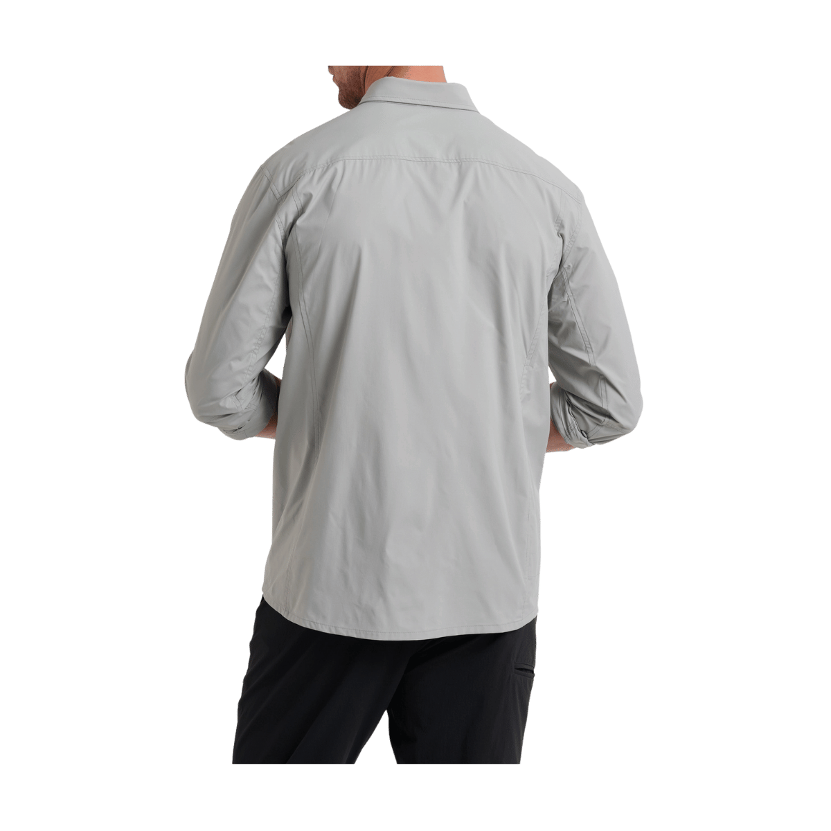 KUHL MEN'S DRIFTR LONG SLEEVE SHIRT - CONCRETE GREY - BACK VIEW