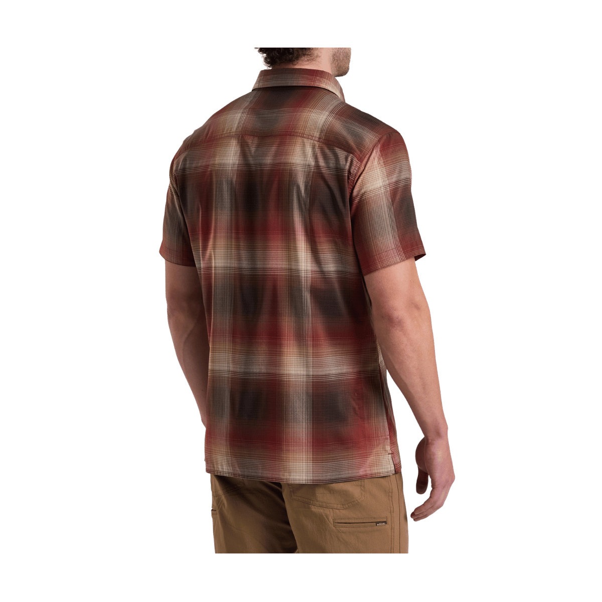 KUHL MEN'S RESPONSE SHORT SLEEVE SHIRT - RED CLAY - BACK VIEW