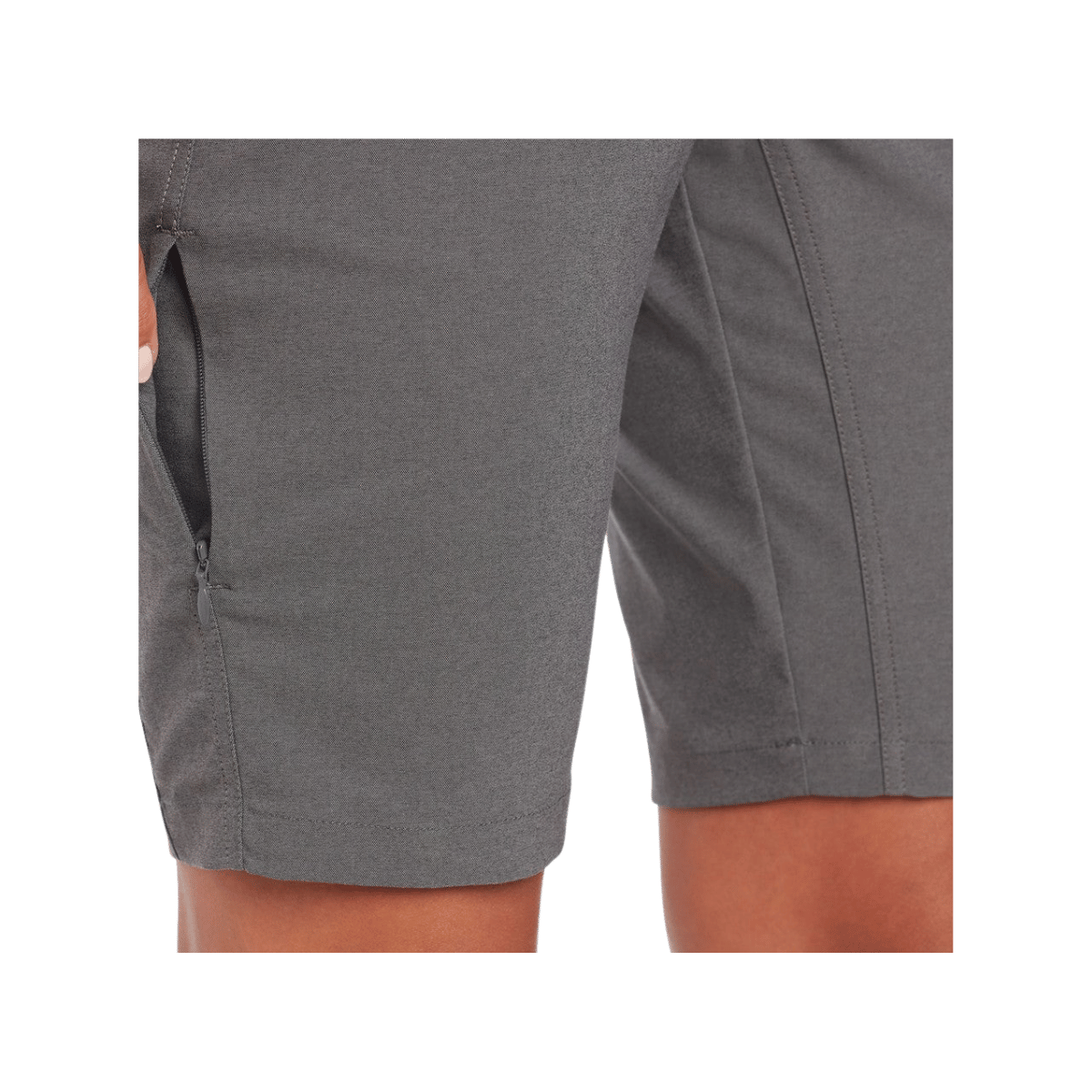 KUHL WOMEN'S TREKR PULL ON CARGO SHORT 11" - CHARCOAL - POCKET VIEW
