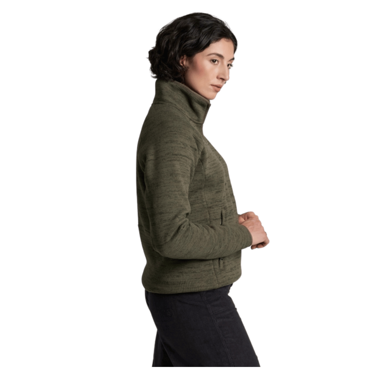KUHL AVALINE 1/4 ZIP PREMIUM SWEATER FLEECE - VINE - SIDE VIEW
