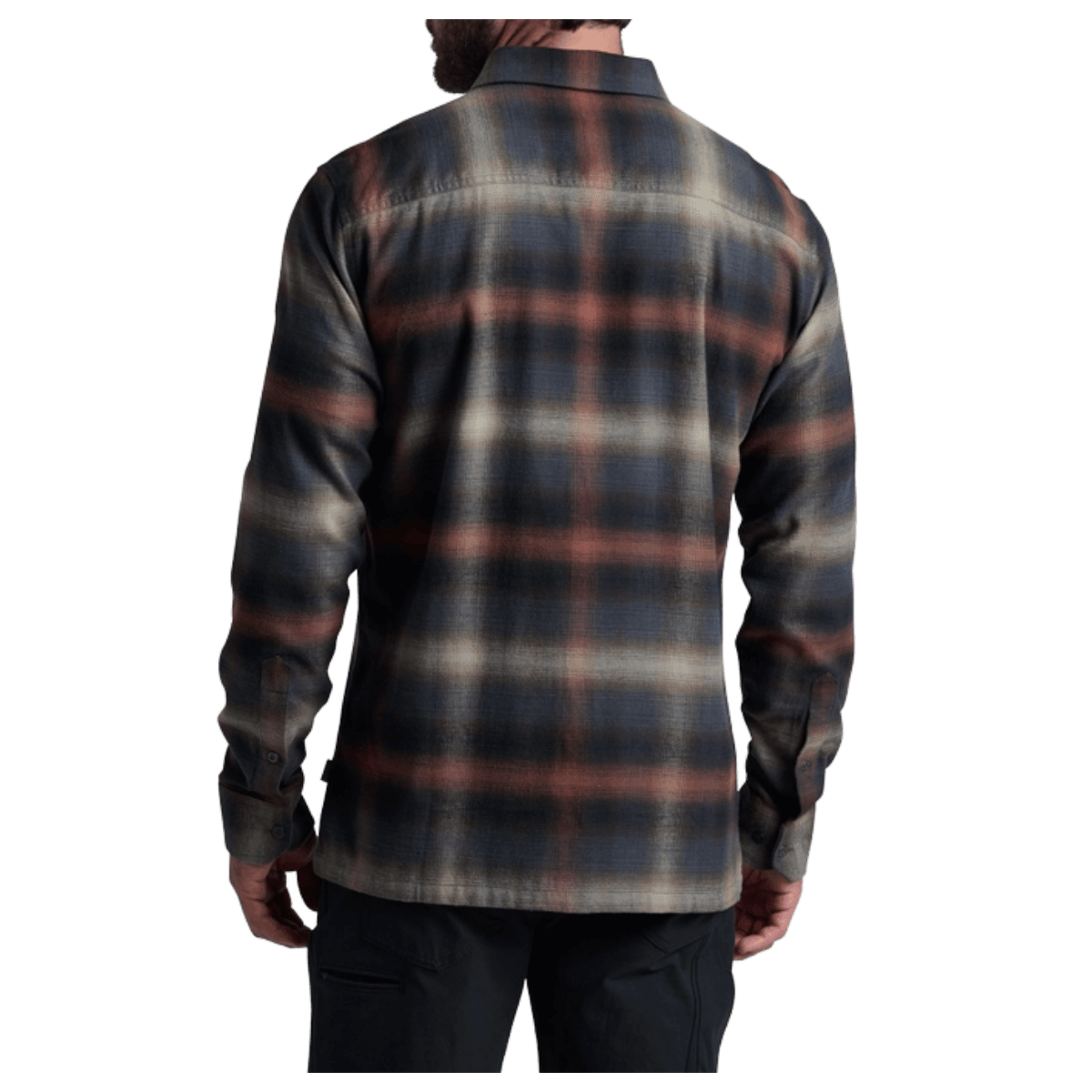 KUHL DILLINGR FLANNEL COTTON TENCEL LONG SLEEVE - DUNE - BACK VIEW WW