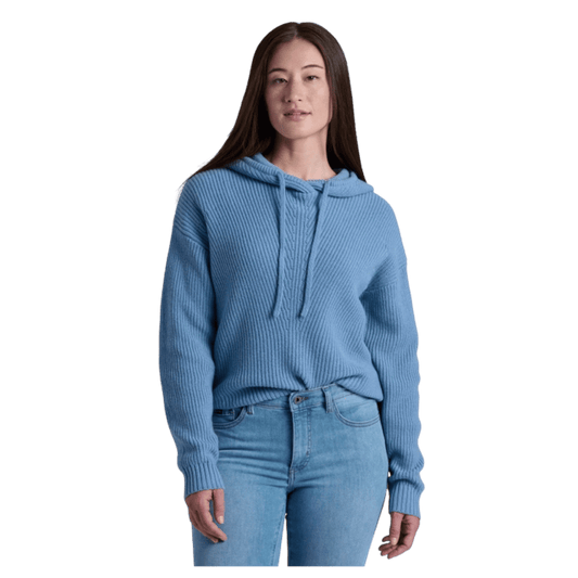 KUHL WOMEN'S FIRESIDE SWEATER HOODY - NEPTUNE_FRONT