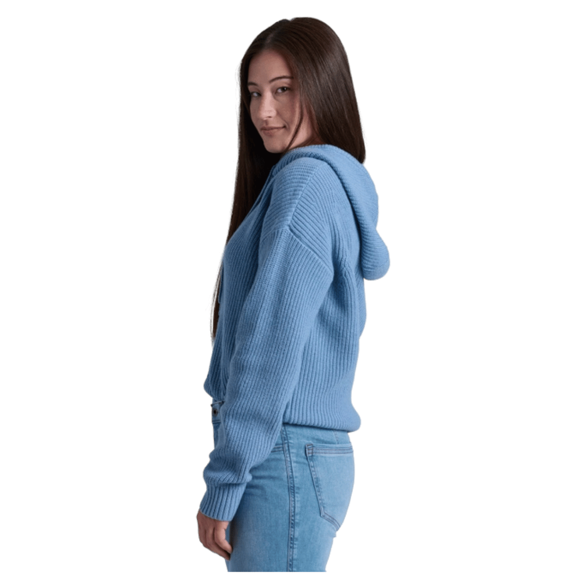 KUHL WOMEN'S FIRESIDE SWEATER HOODY - NEPTUNE_SIDE
