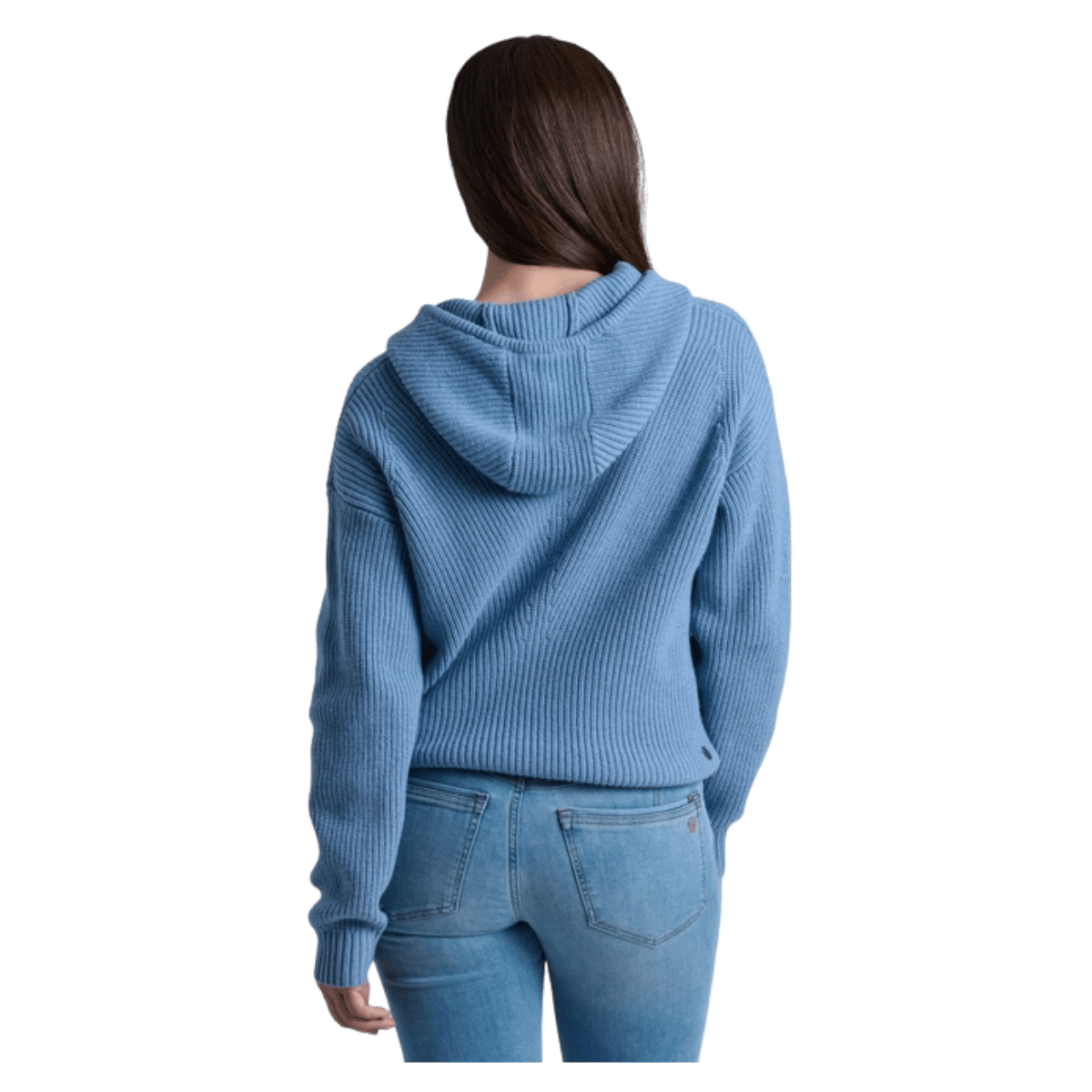 KUHL WOMEN'S FIRESIDE SWEATER HOODY - NEPTUNE_BACK