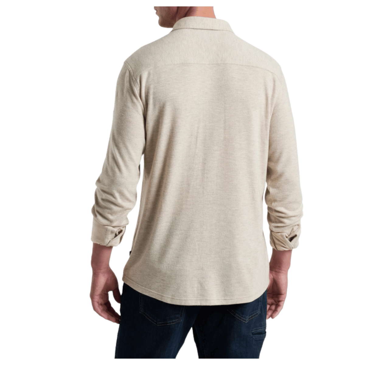 KUHL INNOVATR ITALIAN KNIT FLANNEL FLEECE - NATURAL_BACK