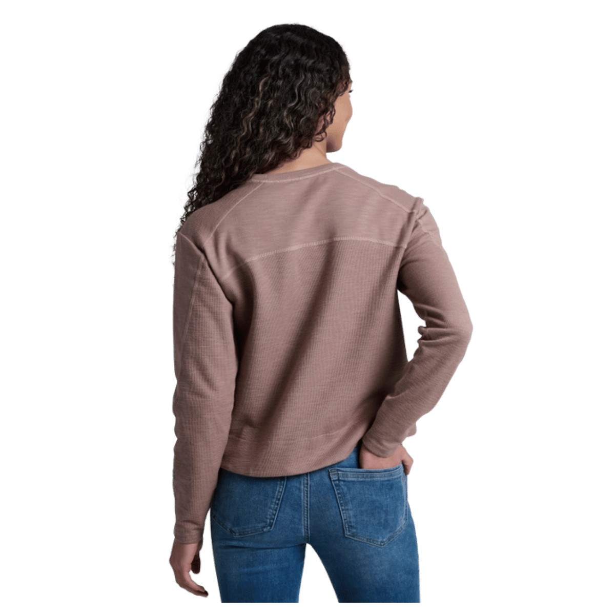 KUHL WOMEN'S LOLA PULLOVER SWEATSHIRT - LATTE_BACK