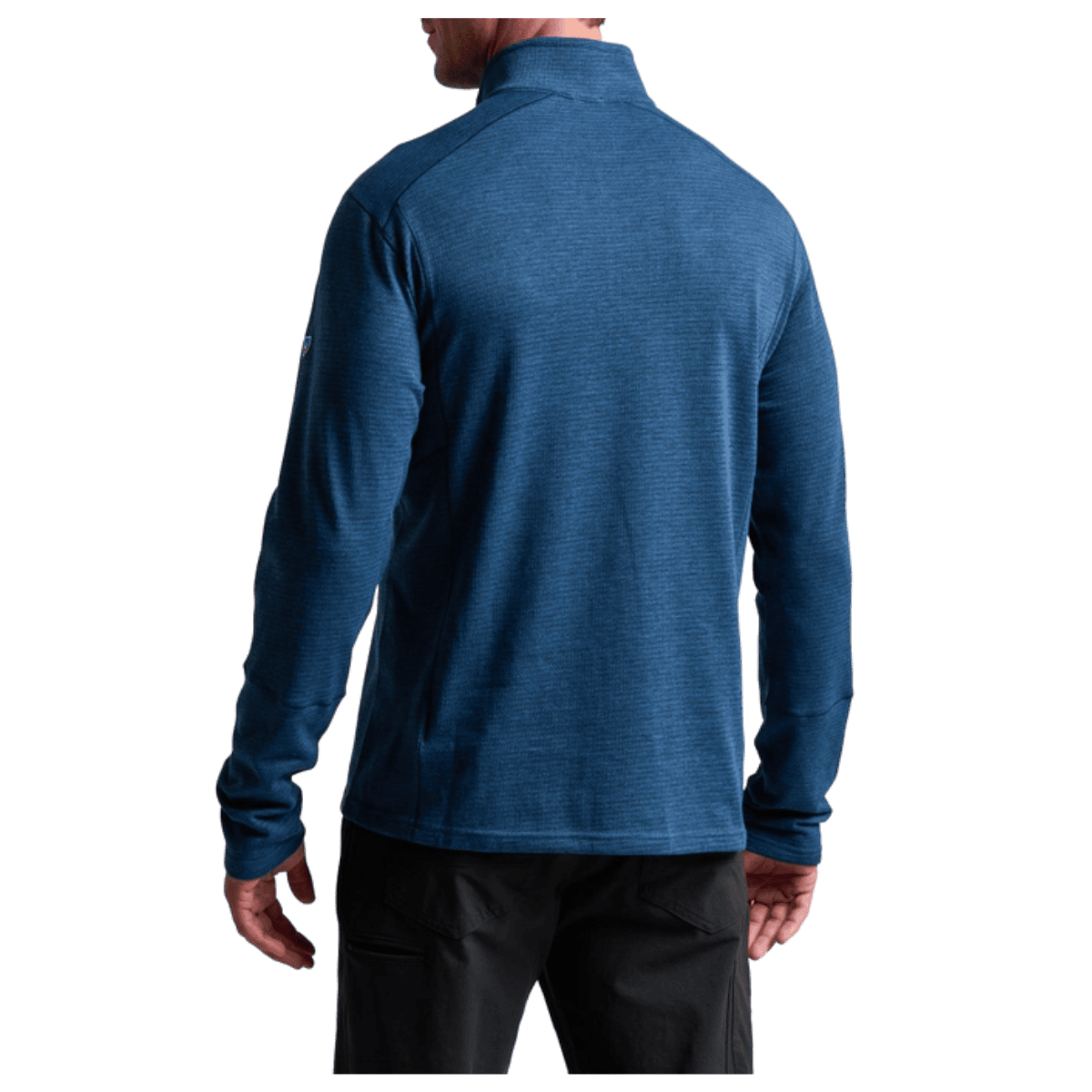 KUHL MEN'S REACTIV LITE GRID 1/4 ZIP PREMIUM GRAPHENE - MIDNIGHT - BACK VIEW WW