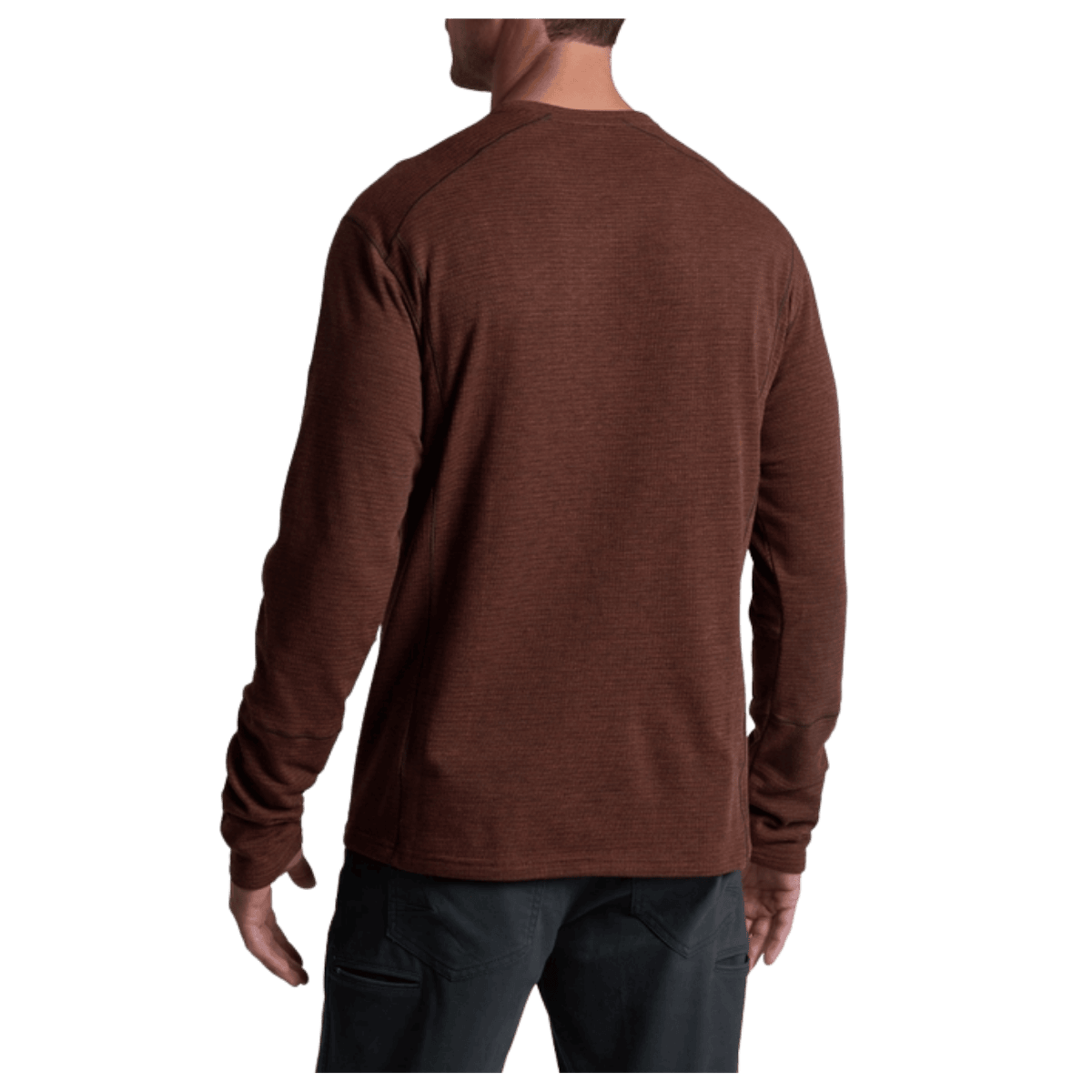 KUHL REACTIV LITE GRID CREW PREMIUM GRAPHENE - RUSTIC BRICK - BACK VIEW WW