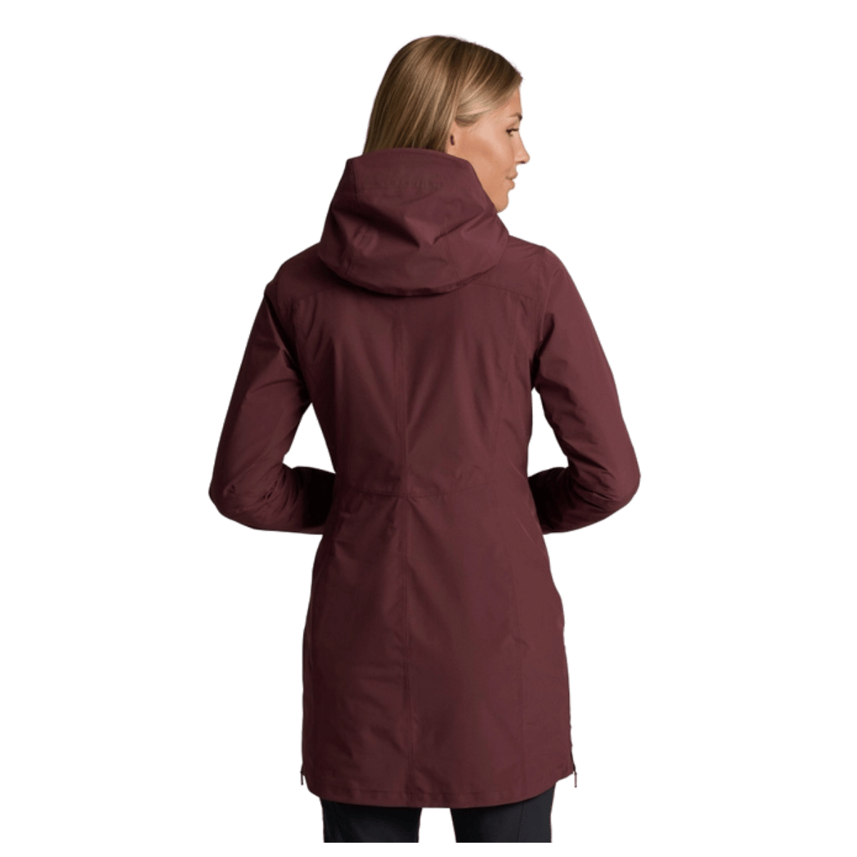 KUHL WOMEN'S STRETCH VOYAGR INSULATED COAT - RAISIN - BACK VIEW
