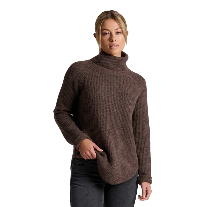 KUHL WOMEN'S SIENNA SWEATER- COFFEE