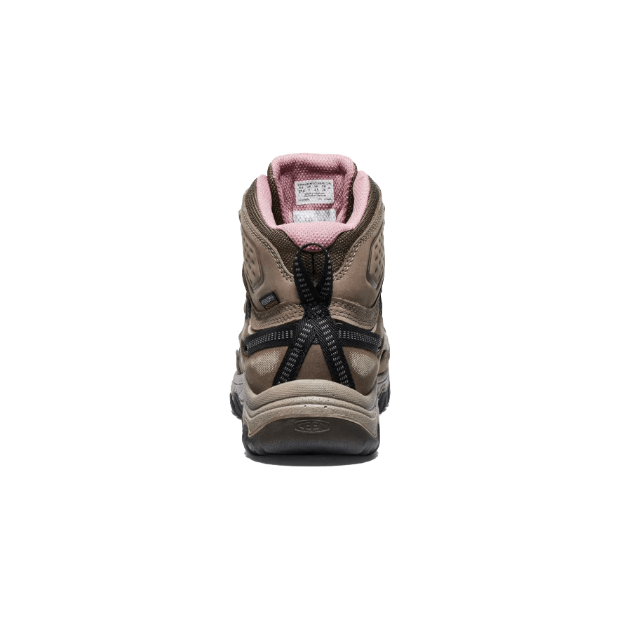 KEEN WOMEN'S TARGHEE IV MID WATERPROOF HIKING BOOT - BRINDLE/ROSE BACK