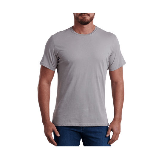 KUHL MEN'S SUPERAIR STANDARD HEM T-SHIRT - CLOUD GRAY - FRONT VIEW
