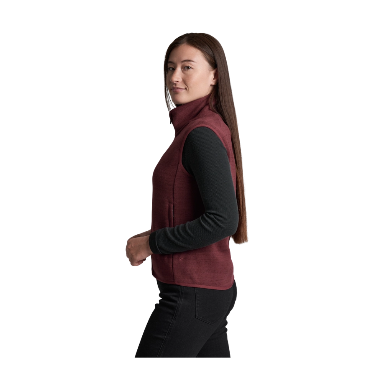 KUHL WOMEN'S AVALINE VEST - WINTER BERRY - SIDE VIEW