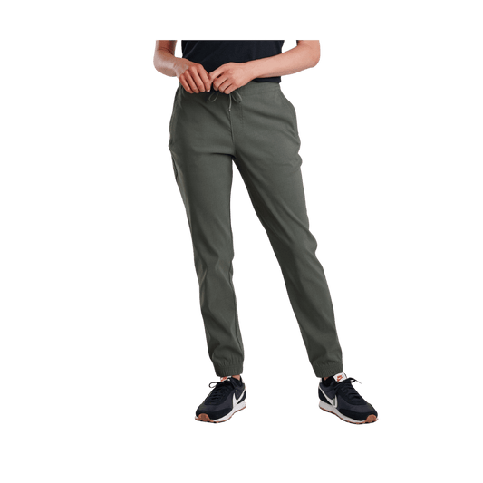 KUHL WOMEN'S HAVEN JOGGER - BLACK OLIVE - FRONT VIEW