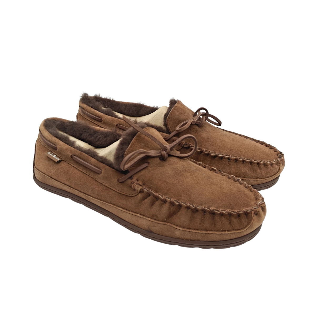 L.L.BEAN WICKED GOOD SLIPPER MOC II REG BROWN