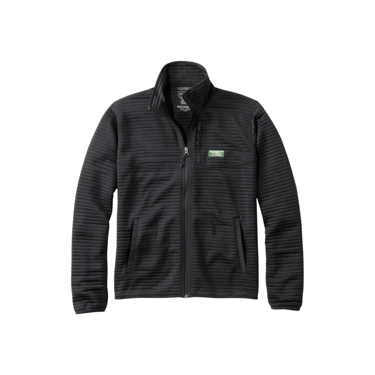 L.L.BEAN AIRLIGHT KNIT FULL ZIP MIDNIGHT BLACK