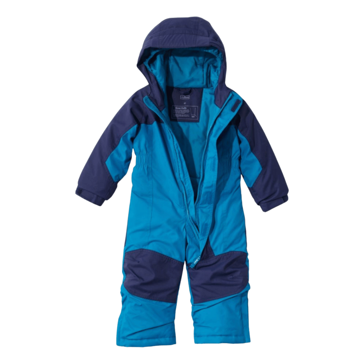L.L.BEAN TODDLER AND INFANT COLD BUSTER SNOWSUIT – BLUE/TEAL SHAD - OPEN ZIP