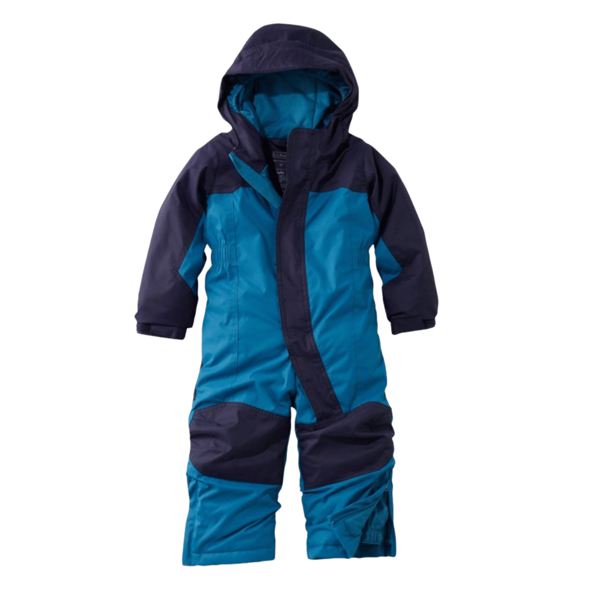 L.L.BEAN TODDLER AND INFANT COLD BUSTER SNOWSUIT – BLUE/TEAL SHAD - FRONT VIEW