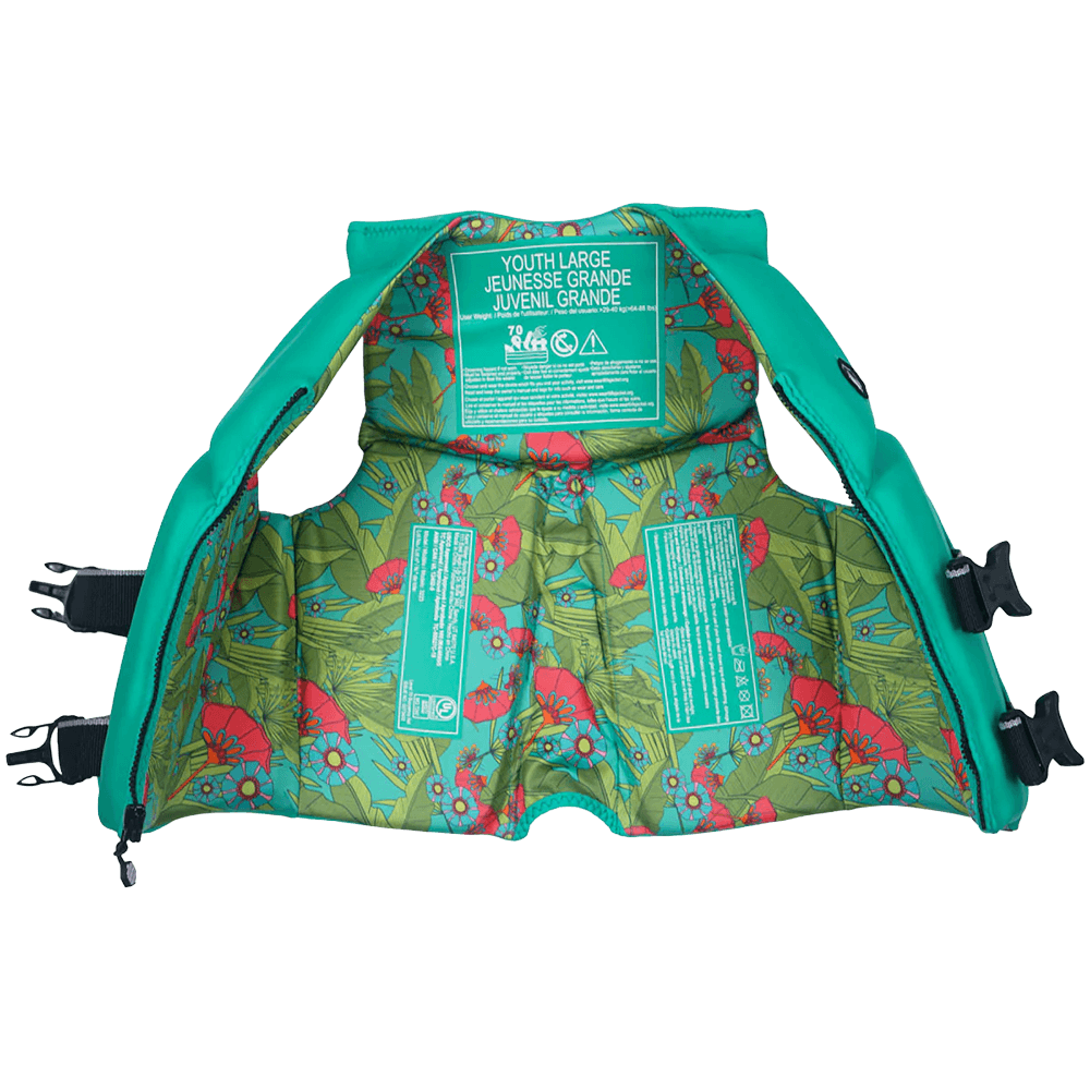 LIQUID FORCE YOUTH LANAI CGA LIFE JACKET - TEAL inside view