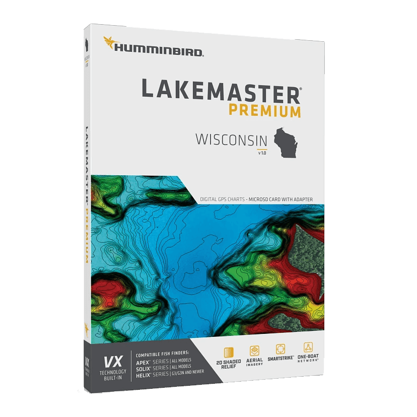 HUMMINBIRD LAKEMASTER PREMIUM - WISCONSIN V1 BOOK