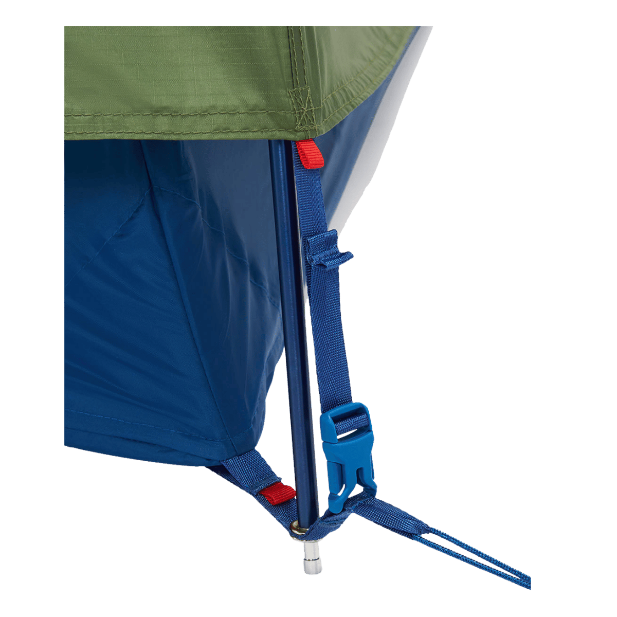 MARMOT TUNGSTEN 3P BACKPACKING TENT - FOLIAGE/DK AZURE STAND ANGLE