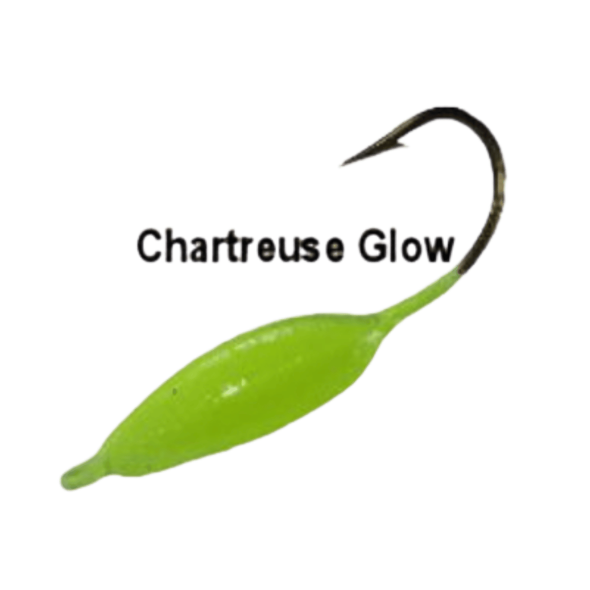 MAYNARD'S BARRACUDA JIG LURE 2 PACK - CHARTREUSE GREEN GLOW_OBLIQUE SIDE ANGLE
