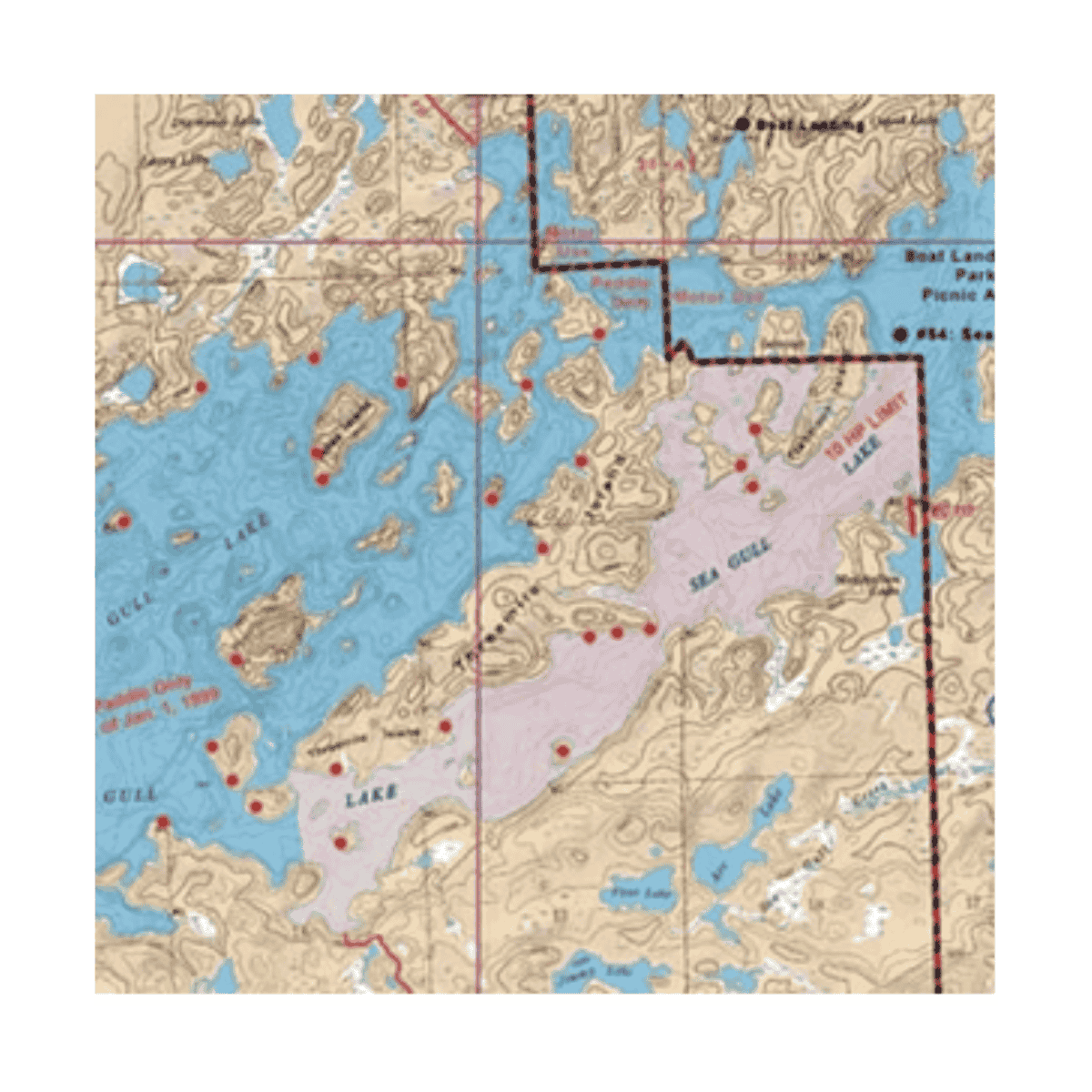 MCKENZIE BWCA MAP #06 - SAGANAGA AND SEAGULL LAKES