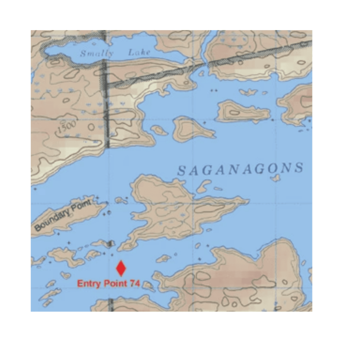 MCKENZIE BWCA MAP #25 - SAGANAGONS AND MACK LAKES