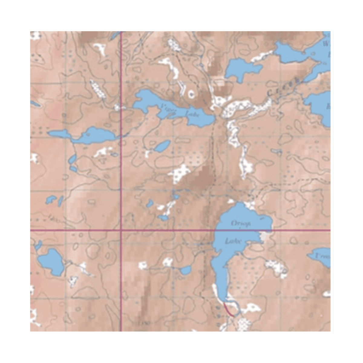 MCKENZIE BWCA MAP #30 - RED PINE, BAD WATER AND SNOW LAKES