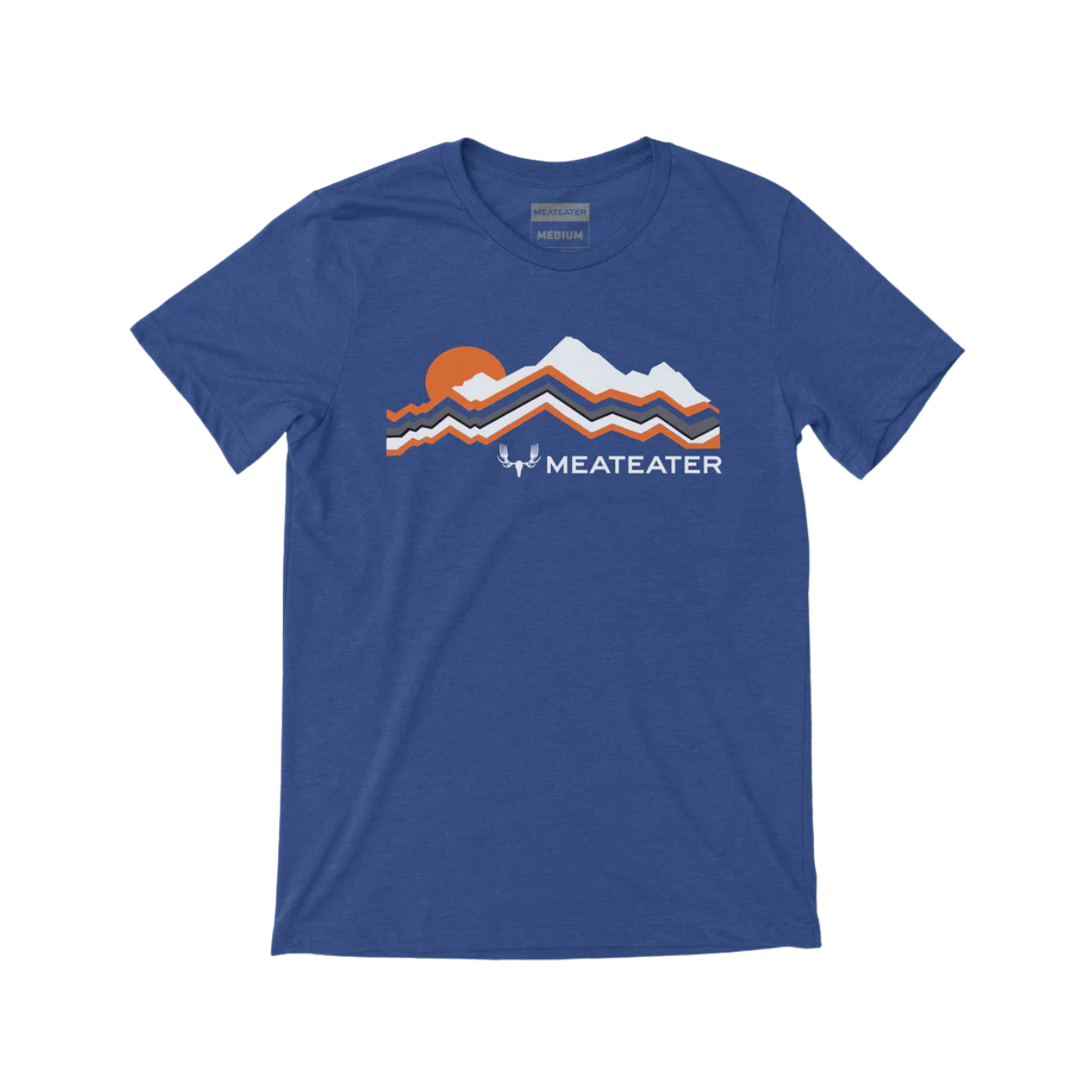 MEATEATER BRAND RETRO MTN T-SHIRT ROYAL HEATHER